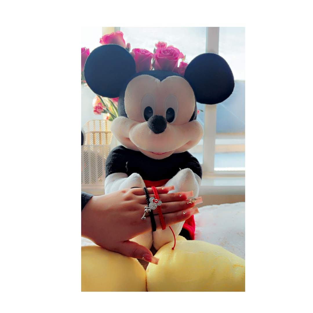 Set of 2, Couple Bracelet, Love, Mickey, Adjustable Braided, Minnie, Gift for Him/Her, Bracelet para parejas, Matching Couple Bracelet, Ella