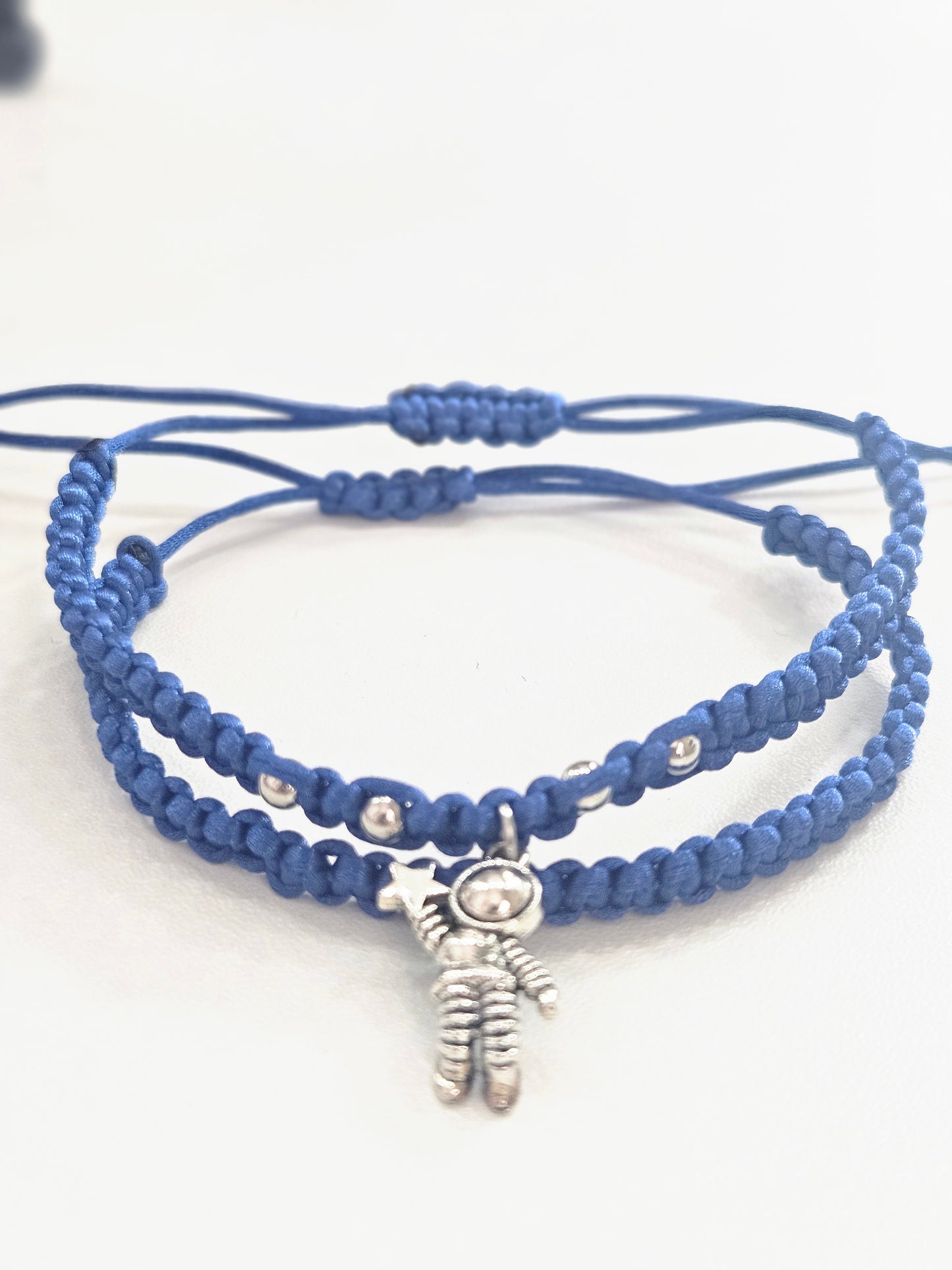 Cosmic Vibes Handmade Blue space man charm bracelet spaceman and a twinkling star Fashion Boys Man Woman Gift Fashion DAD love Friend