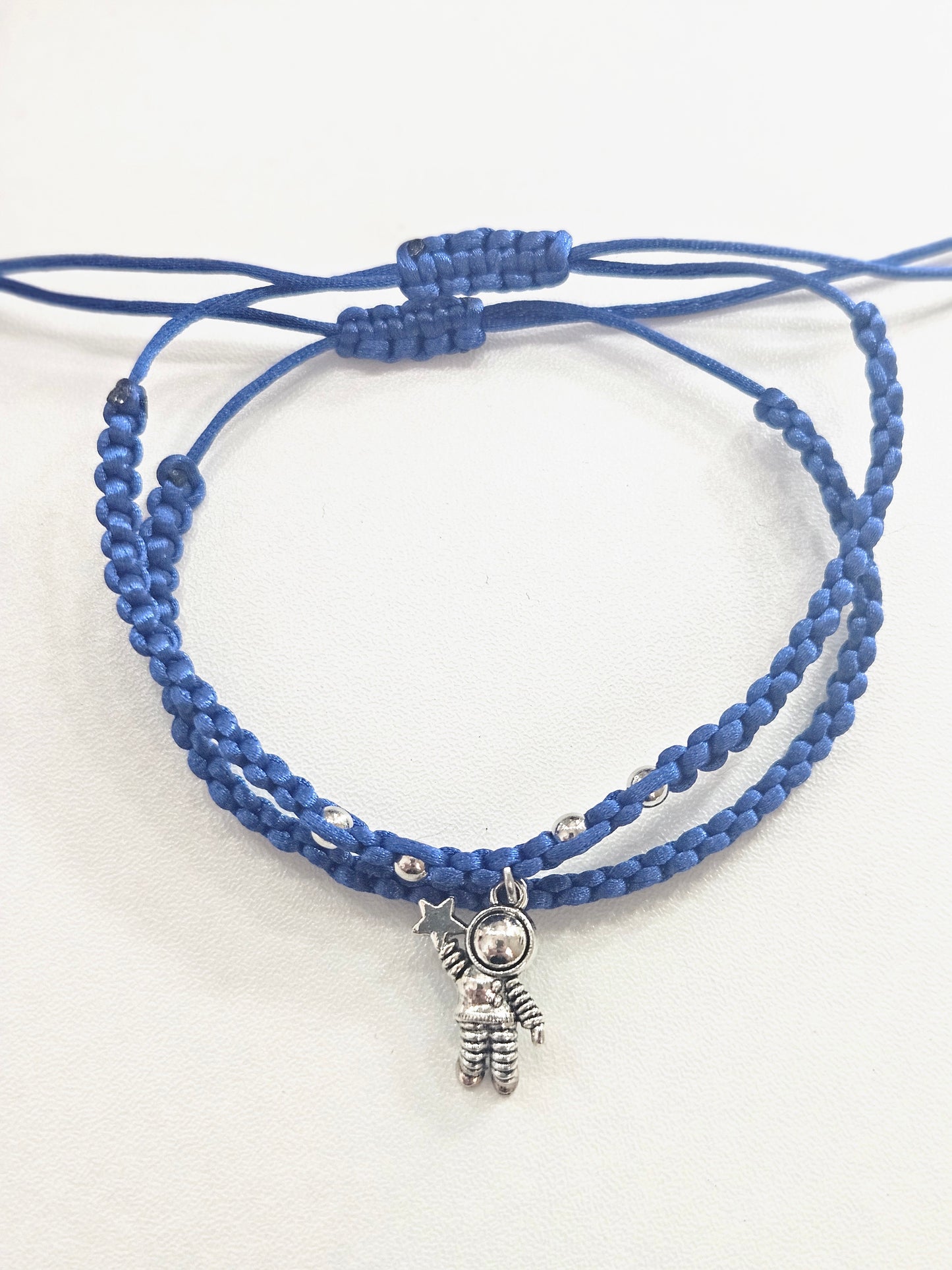 Cosmic Vibes Handmade Blue space man charm bracelet spaceman and a twinkling star Fashion Boys Man Woman Gift Fashion DAD love Friend