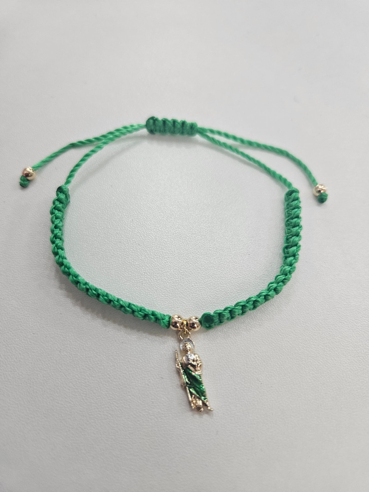 Seek Guidance with Style, Green San Judas Tadeo Bracelet