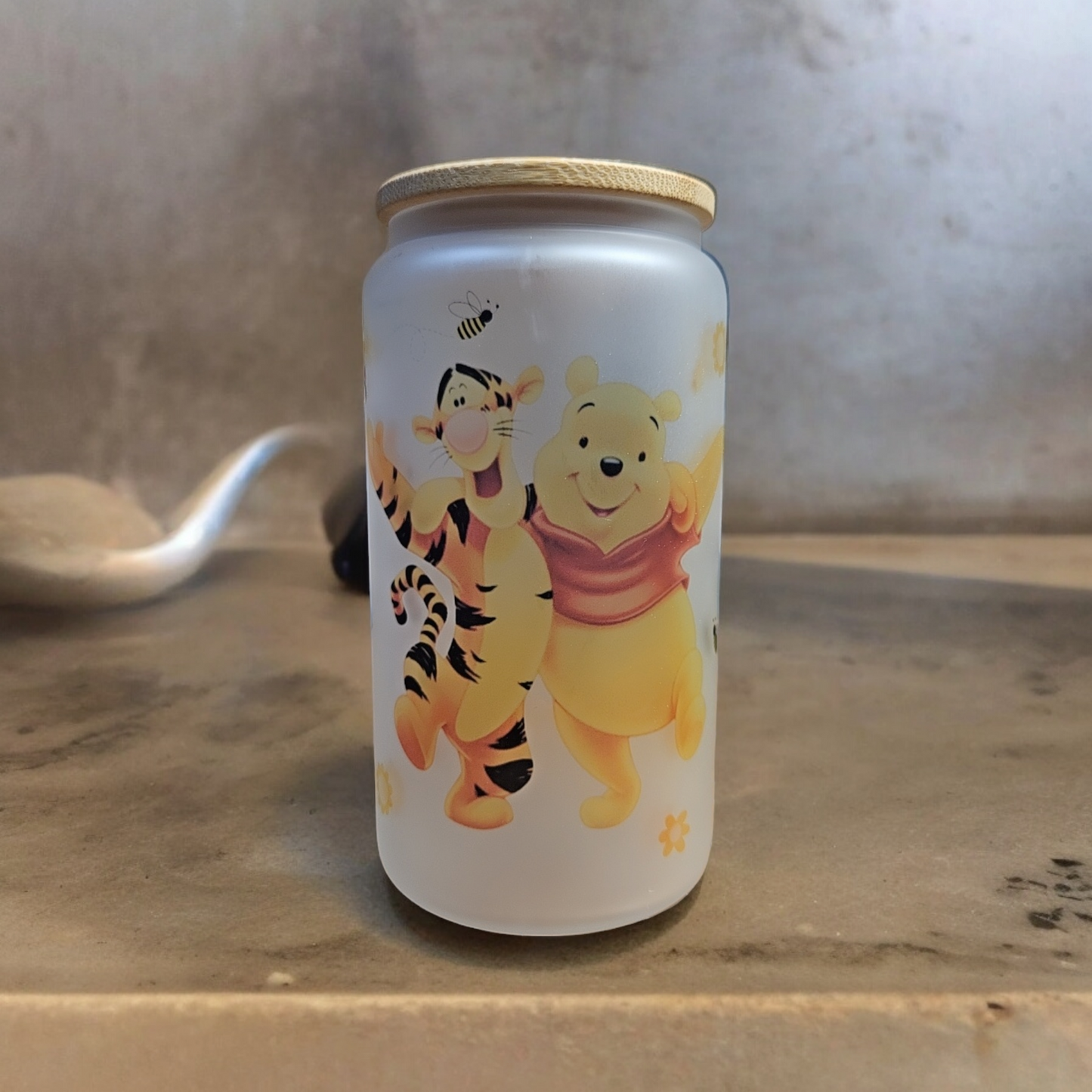 Winnie The Pooh Glass Cup - The perfect gift for any Disney fan. Featuring a beloved character from childhood, it's sure to bring a smile to anyone's face.