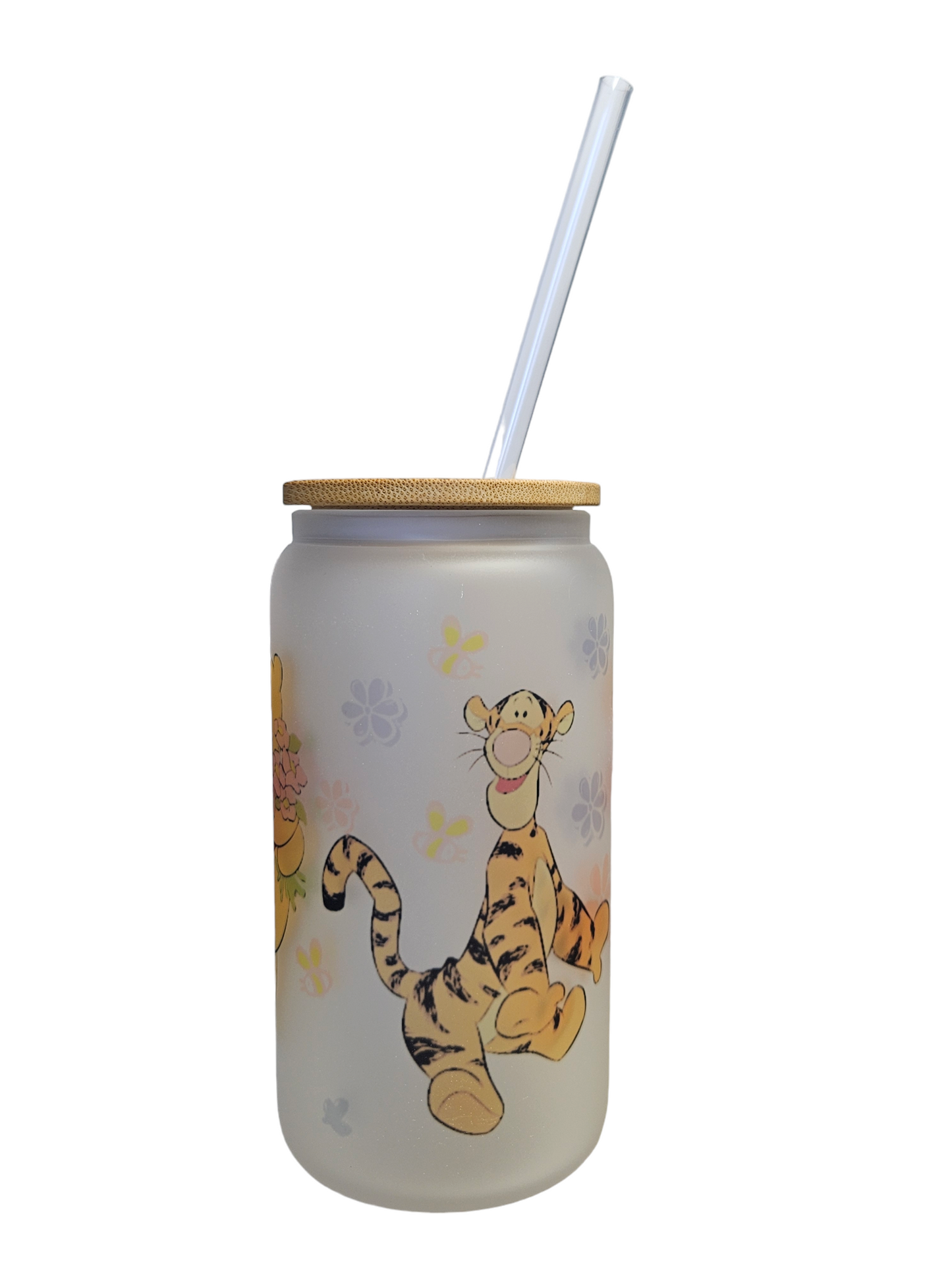 Personalized Glass Jar, Glass Cup, Cute design, Gift for BFF, Git for Birthday, Gift for mom, Tiger, Honey, Bear