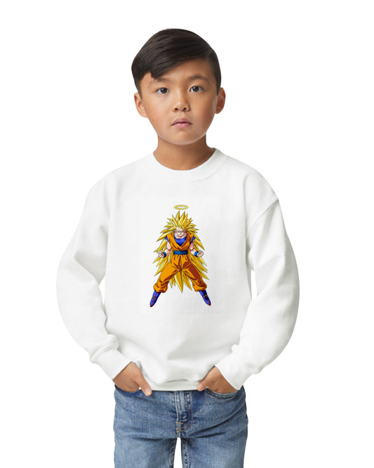 Boys Crew neck Sweatshirt - White - Naruto - Anime - Unisex - Kids Size